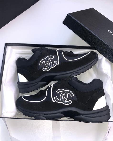 chanel runners black|chanel runner black reflective.